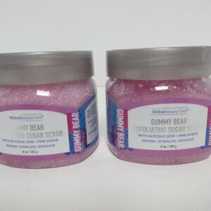 Gummy Bear Exfoliating Sugar Scrub with Glycolic Acid + Pink Sugar, Gummy BearX2